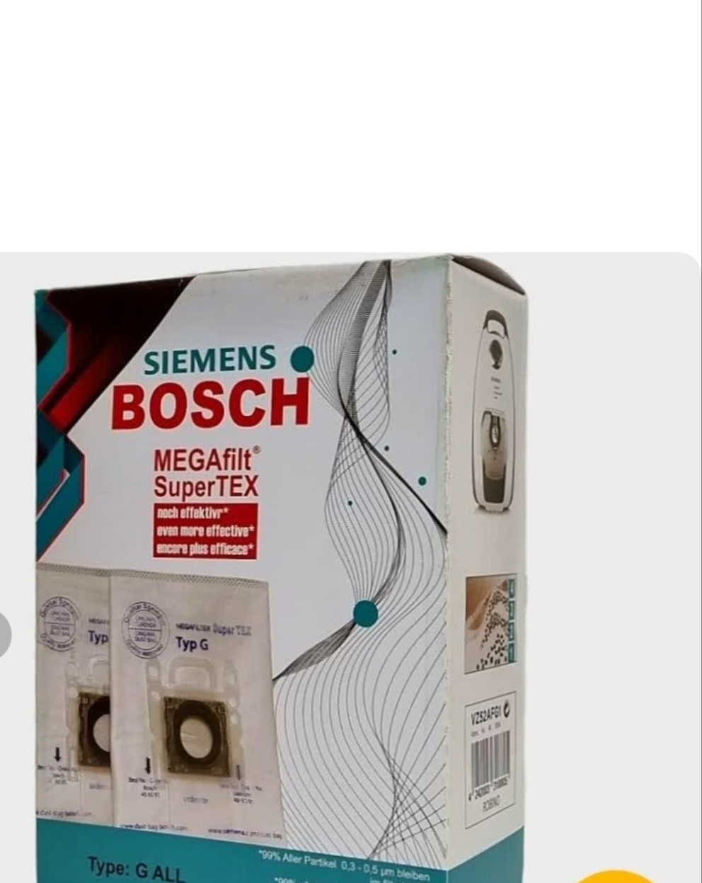 کیسه جاروبرقی بوش پاکتی اصلی پنج عددی
